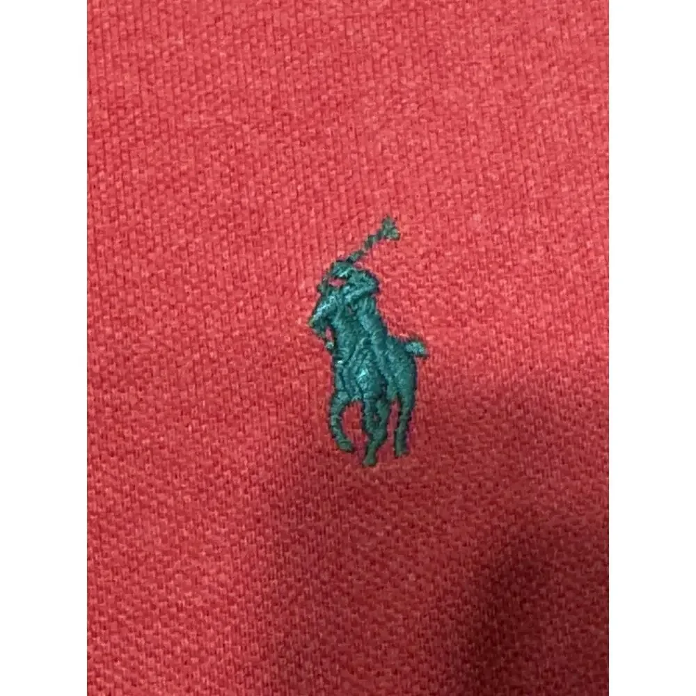Ralph Lauren Polo Shirt Mens XXL Red Green Pony Long Sleeve Rugby Adult